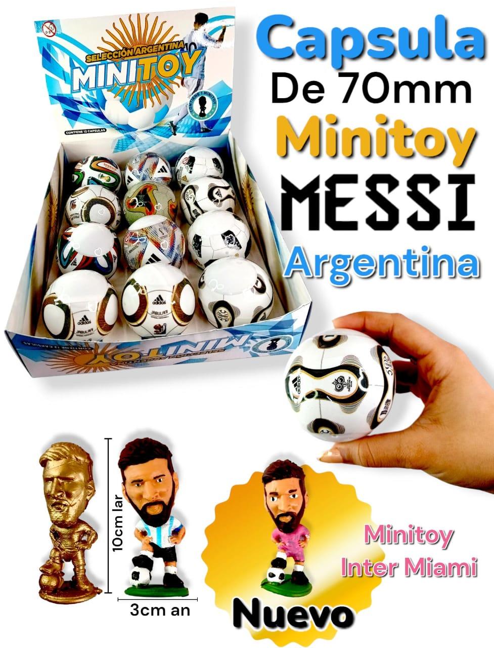 Minitoy MESSI Argentina en capsula de 70mm con exhibidor